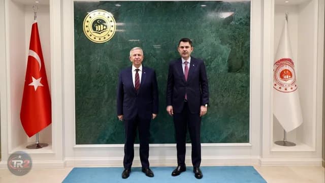 Bakan Kurum, Ankara Büyükşehir Belediye Başkanı Yavaş'ı kabul etti
