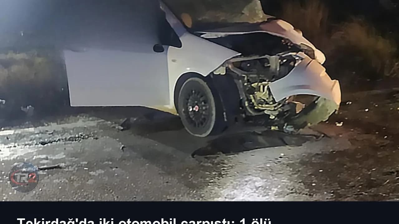 Tekirdağ'da iki otomobil çarpıştı: 1 ölü