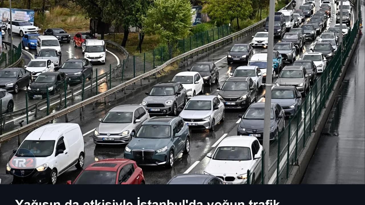 Yağışın da etkisiyle İstanbul'da yoğun trafik