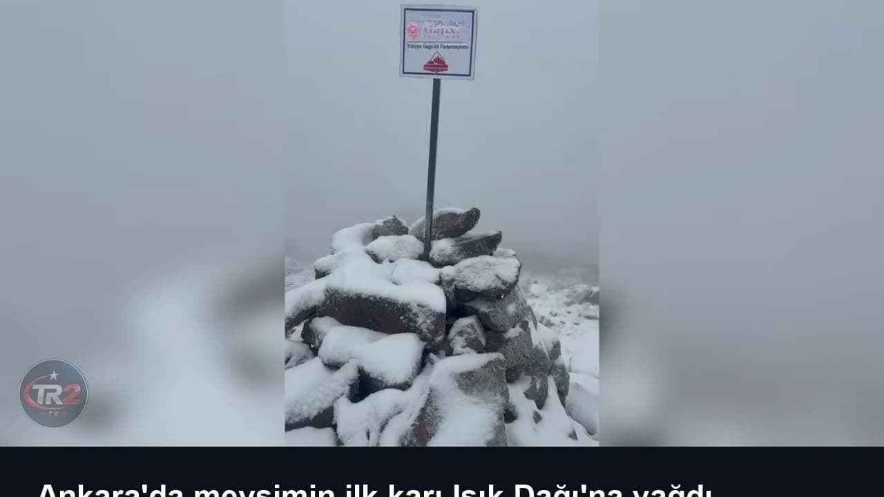 Ankara'da mevsimin ilk karı Işık Dağı'na yağdı