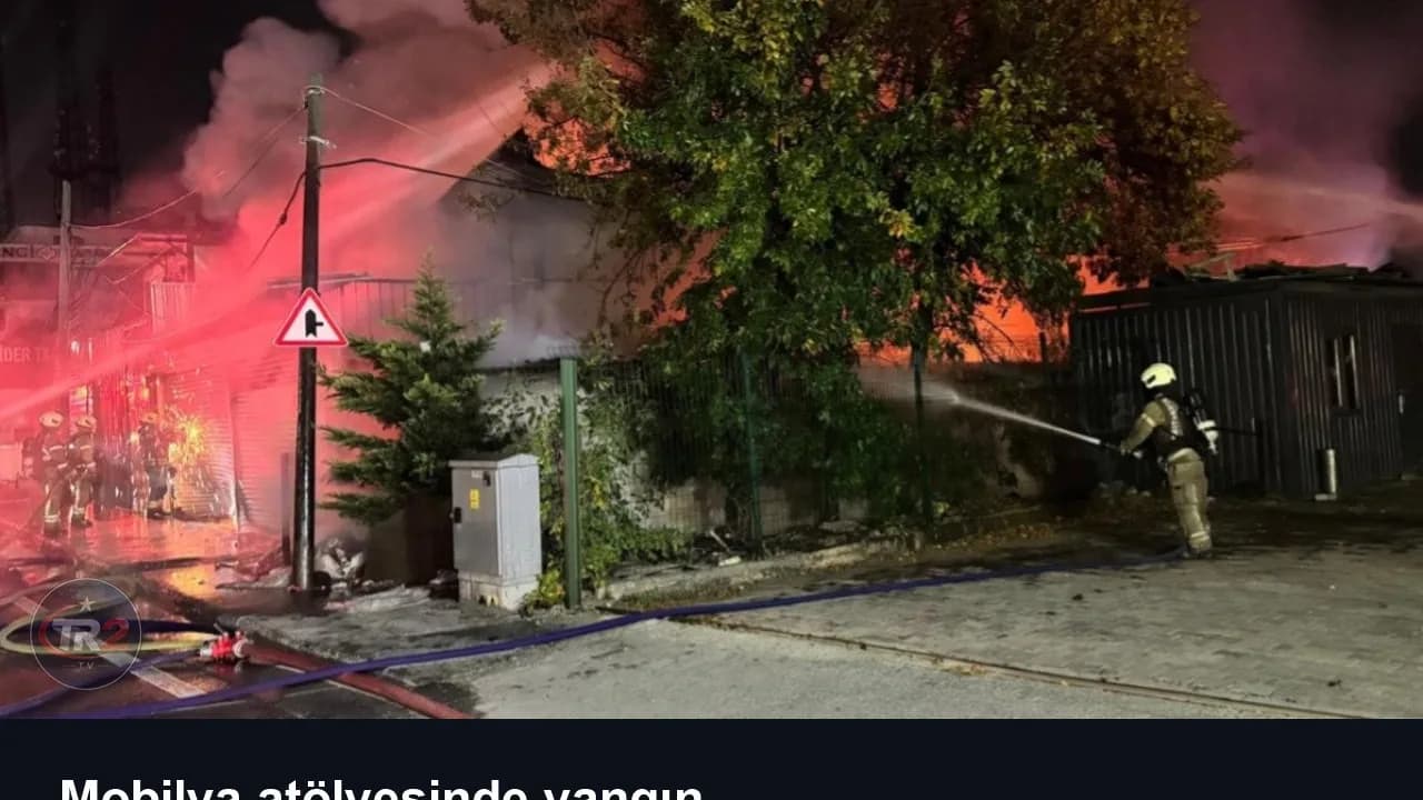 Mobilya atölyesinde yangın