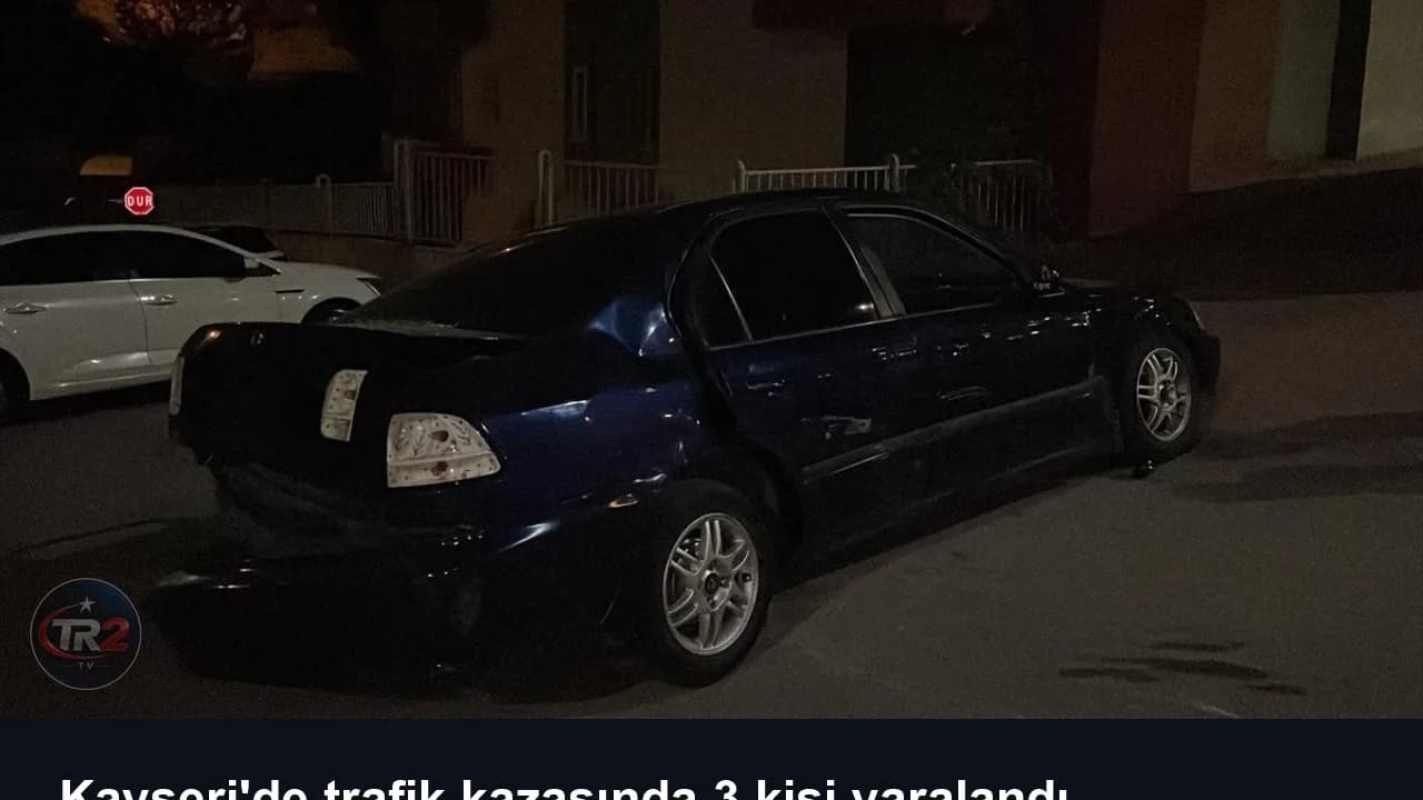 Kayseri'de trafik kazasında 3 kişi yaralandı
