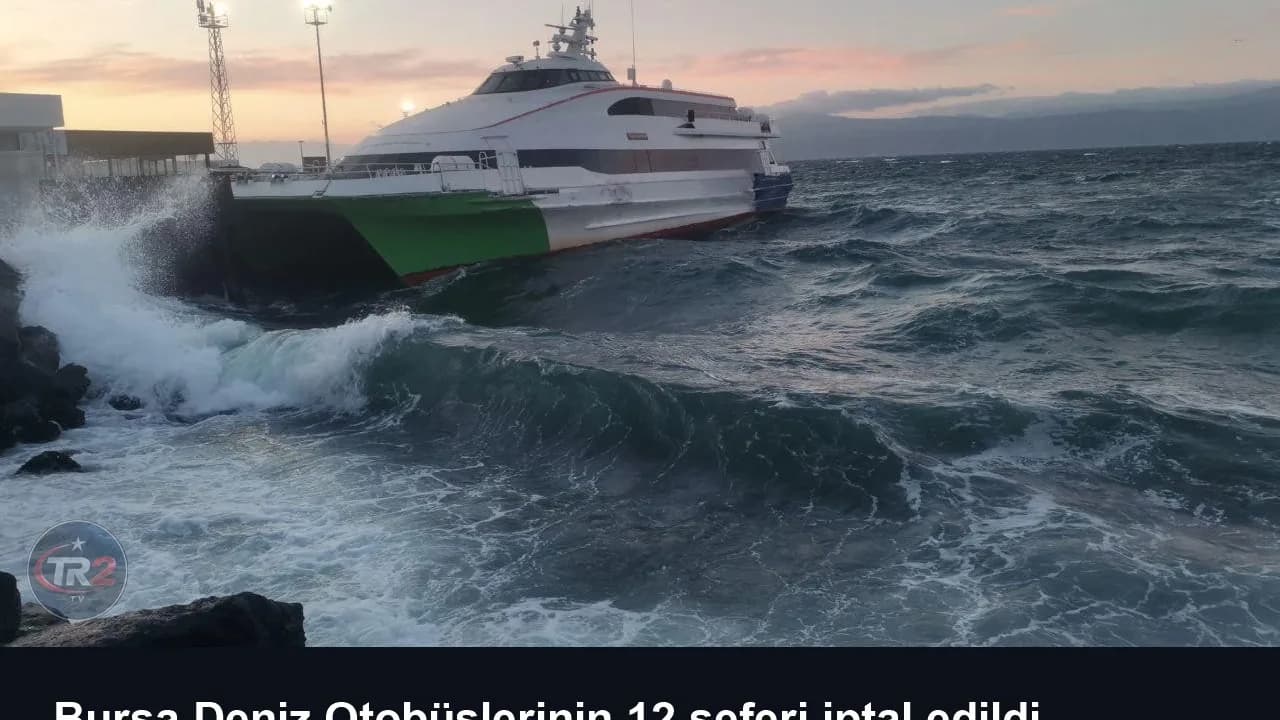 Bursa Deniz Otobüslerinin 12 seferi iptal edildi