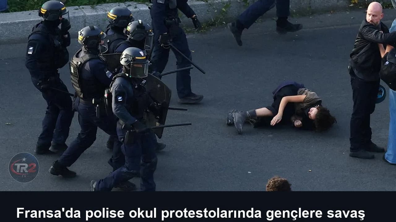 Fransa'da polise okul protestolarında gençlere savaş benzeri yaralanmalar yaşattığı suçlaması