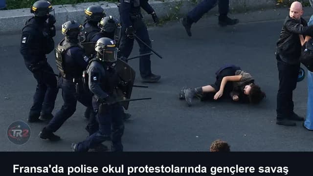 Fransa'da polise okul protestolarında gençlere savaş benzeri yaralanmalar yaşattığı suçlaması