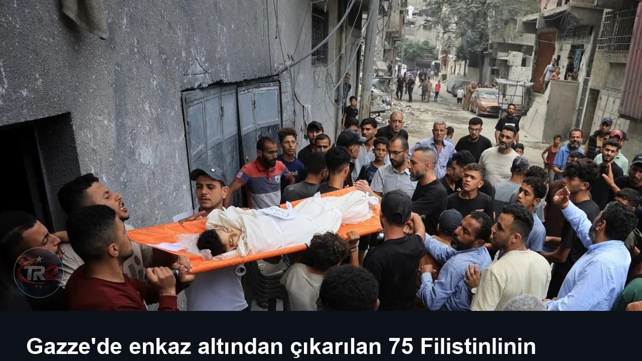 Gazze'de enkaz altından çıkarılan 75 Filistinlinin cenazesi defnedildi