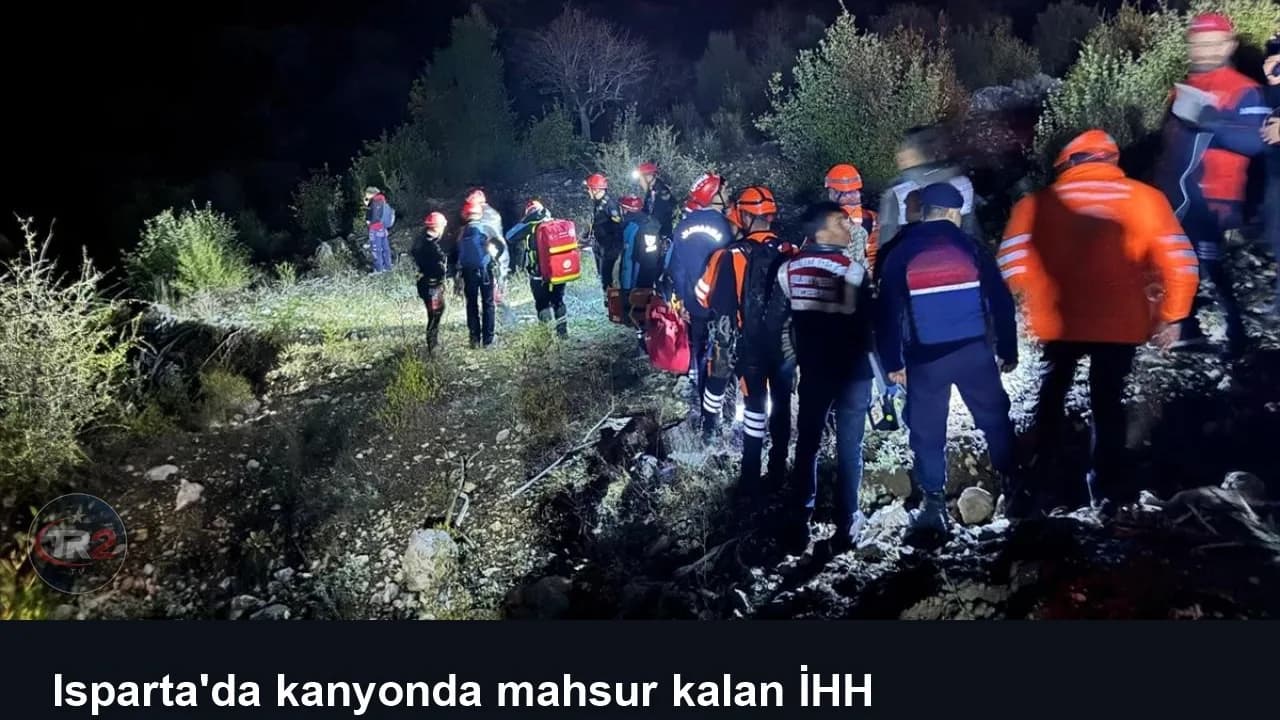 Isparta'da kanyonda mahsur kalan İHH gönüllülerinden 3'ü kurtarıldı
