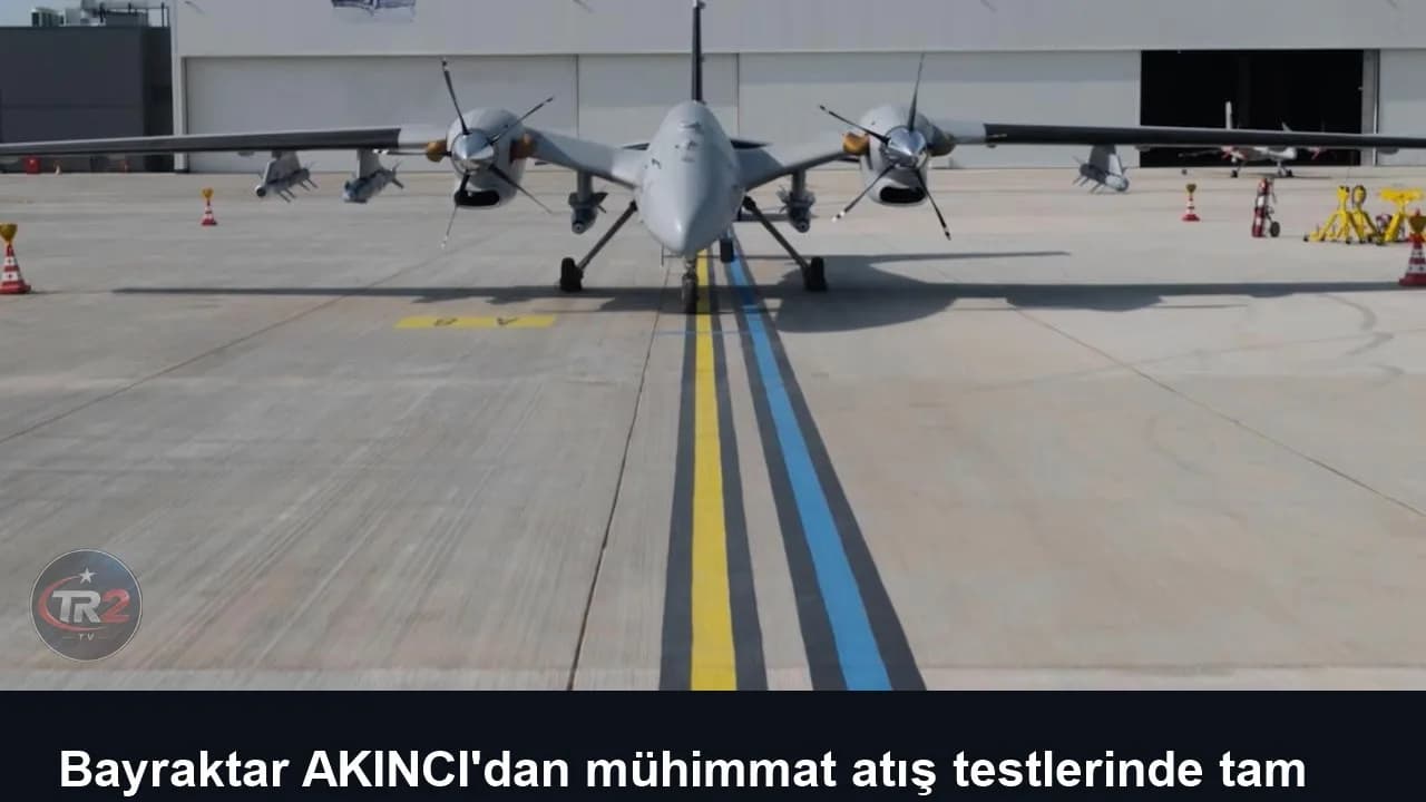 Bayraktar AKINCI'dan mühimmat atış testlerinde tam isabet