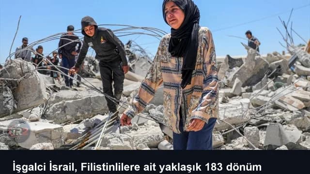 İşgalci İsrail, Filistinlilere ait yaklaşık 183 dönüm araziye el koydu