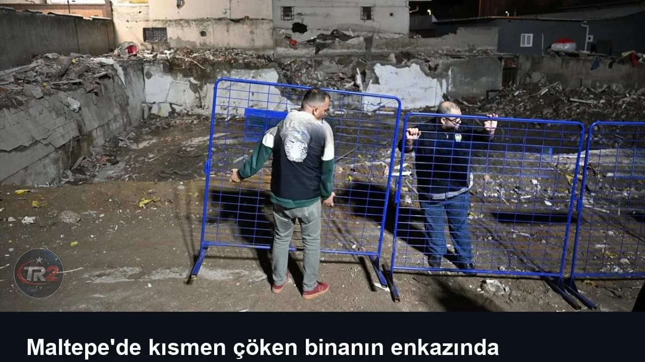 Maltepe'de kısmen çöken binanın enkazında çalışmalar tamamlandı