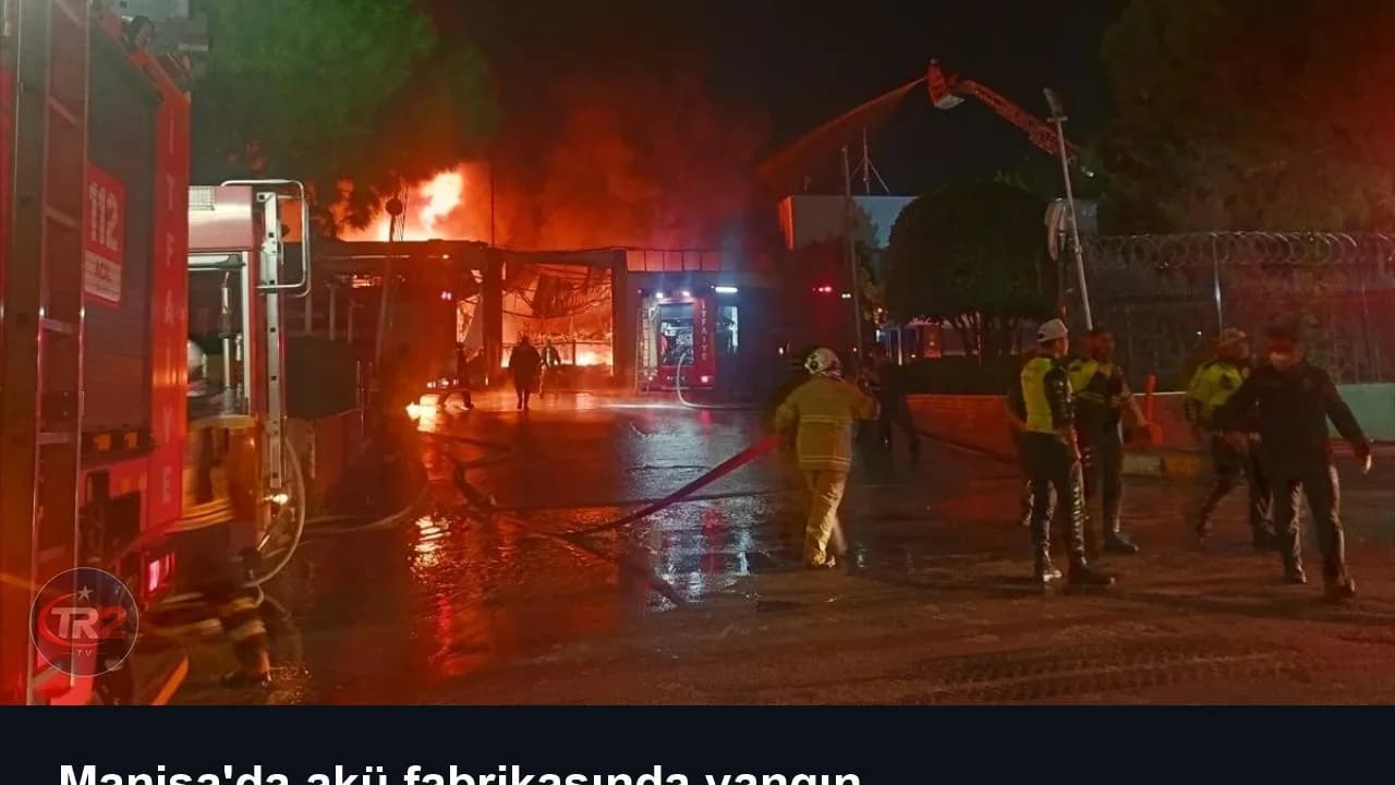 Manisa'da akü fabrikasında yangın