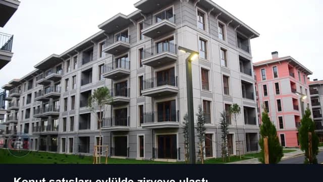 Konut satışları eylülde zirveye ulaştı